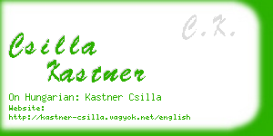 csilla kastner business card
